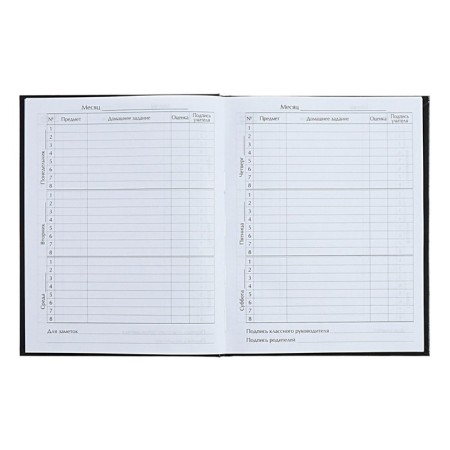 Universal diary for grades 1-11 Anime. Music, hard cover, holography, 40 sheets-6