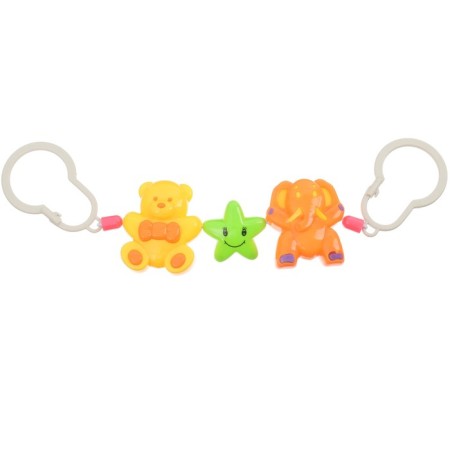 Stretching on the stroller/crib “Bear, star, elephant”, 3 toys, crumb me-10
