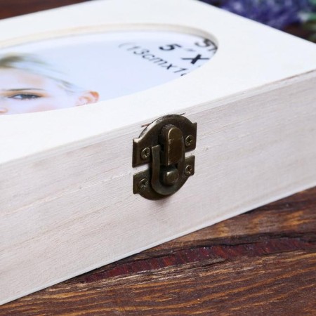 Casket wood for painting with a photo frame 10x15 cm "Rectangular" 5x12.2x18.3 cm-6