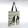 Bag Schoper without fastening, from textiles, beige color
