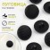 Button on the leg, d = 15 mm, the color is black