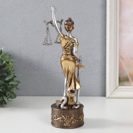 Souvenir Polystone "Femis - the goddess of justice, on the box" 7x8x24 cm-3