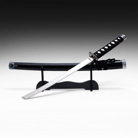 Souvenir weapon "Katana NAO" 77cm, black gloss, on a stand