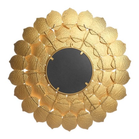 Decor Wall metal with a mirror "Flower. Sugar" gold 78.7x78.7x3.8 cm-5