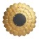 Decor Wall metal with a mirror "Flower. Sugar" gold 78.7x78.7x3.8 cm