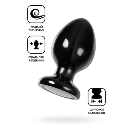 Anal plug Toyfa Popo Pleasure Cetus β, PVC, 68x130 mm, black color