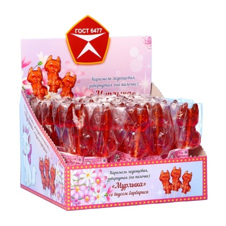 Карамель леденцовая "Мурлыка" со вкусом барбариса 14 г.-2