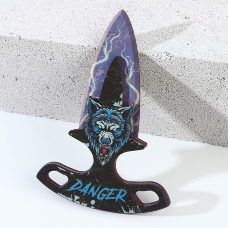 Souvenir weapon knife-tale "wolf", length 14 cm-3