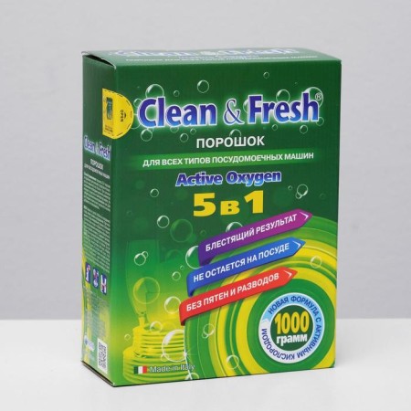 Clean & Fresh dishwasher powder "5 in 1", 1 kg