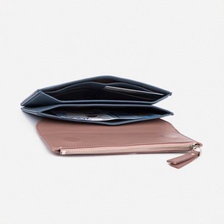 Women's wallet on magnets, blue/pink color-3