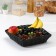 Basket for fruits and bread of the share "braid", 24 × 24 × 6.5 cm, black color