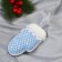 Jewelry "Elite Mittens" 7x12 cm, blue and blue