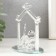 Souvenir glass "Two swan under the roof" Transparent 5.2x8.2x10.5 cm