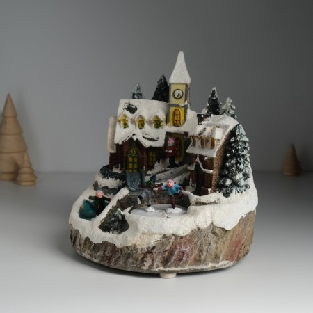 Souvenir plastic light "winter fun" is spinning 20.5x17x20.5 cm-3