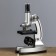 Microscope "Research", a multiplicity of an increase in 600x, 300x, 100x, with backlight, silver