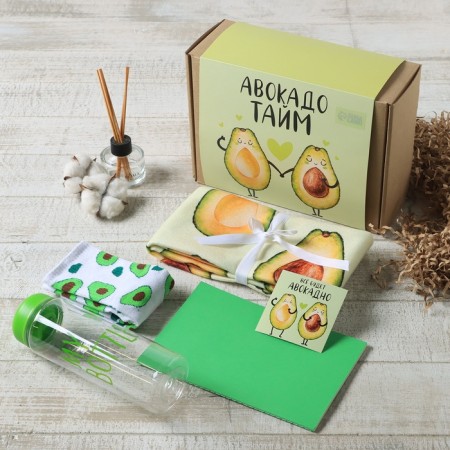 Gift Avocadotimi set of blankets, socks, bottle, notebook-1