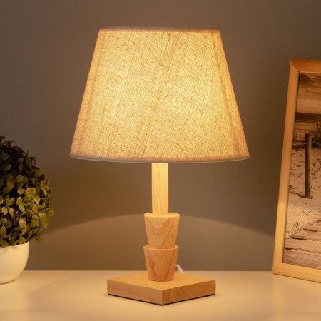 Eln table lamp E27 40W light wood 19.5x19.5x38 cm Risalux-1