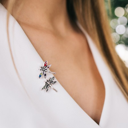 Brooch "Dragonfly" mini, color mix (indivisible packing 12 pcs., Price per pcs.)-3