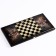 Backgammon "grinned", wooden board 50 x 50 cm, with a field for playing checkers