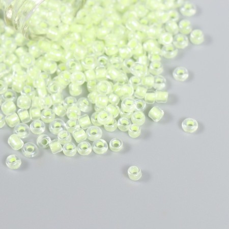 8/0 beads in the bottle "translucent with a centrality. Lenon" shines under UV 20 g 6x2x2 cm-2