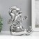 Souvenir ceramic stand for the bottle "Cosmonaut" silver 22.5x21x24 cm