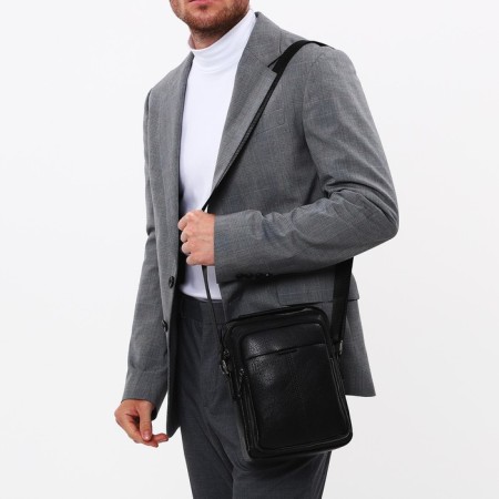 Male bag, black color