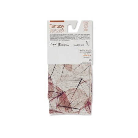 Women's socks CONTE Elegant Fantasy, size 23-25, beige color-3