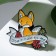 Icon "Fox", colored in ferrous metal