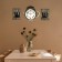 Wall -wall clocks for the kitchen "Teaker and two cups", silent, 29 x 34 cm, black, aa