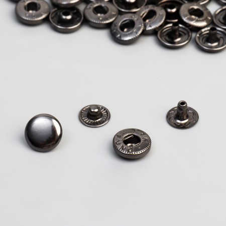 Installation button, alpha (S-shaped), iron, d = 10 mm, black nickel color-1