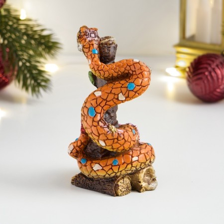 Figure "Snake-Mosaic with an open mouth" 5x5x9cm, color-2