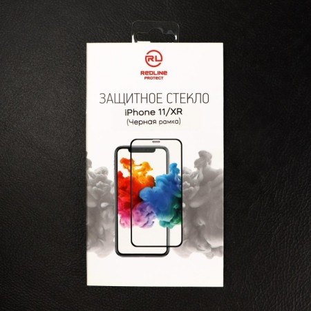 Protective glass Red Line for iPhone 11/XR, Full Screen, Complete glue, black-7