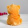 Soft toy "Bear with Heart", sequins, pink-silver