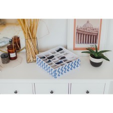 Sigzag -Sigzag Orgasiser, 24 departments, 32 × 32 × 12 cm, blue color