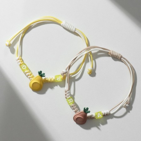 Bracelets "Demetrons" woven, pear without a bone, color, 8 cm-2
