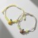 Bracelets "Demetrons" woven, pear without a bone, color, 8 cm