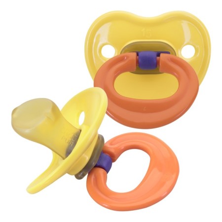 Nipple - Latex orthodontic dummy, from 0 months., Mix color, set 2 pcs.-12