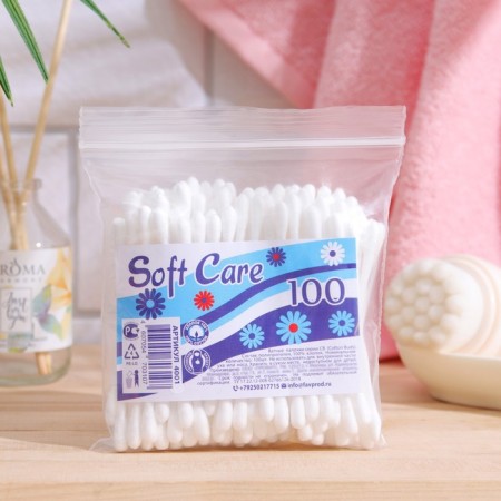 Cotton sticks Soft Care, 100 pcs.