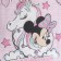 Crystick "Minnie Mouse" with a unicorn, 143*215 cm, 100 % cotton, Poplin