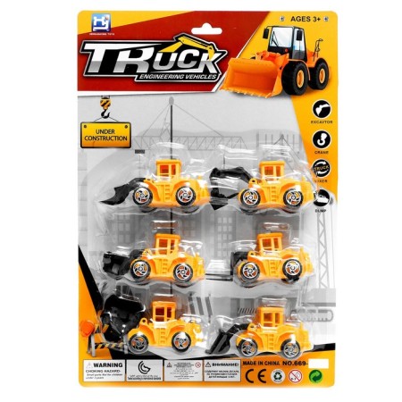 Game set "Construction equipment", 6 tractors-10