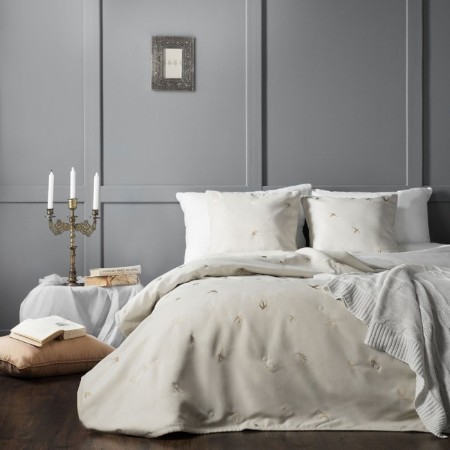 Set "Prime": a bedspread 160 x 220 cm, pillowcase 40 x 40 cm - 2 pcs, color cream