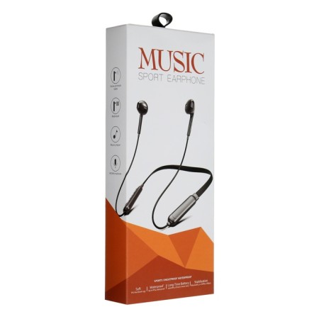 Sports headphones M6, wireless, inserts, WT 4.2, microphone, 200 mAh, black-4