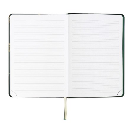 The diary is low, A5, 136 sheets, leatherette, Devente. Tropicana, solid cover, foil embossing, perforation, liesse, block 70%, dark green-9