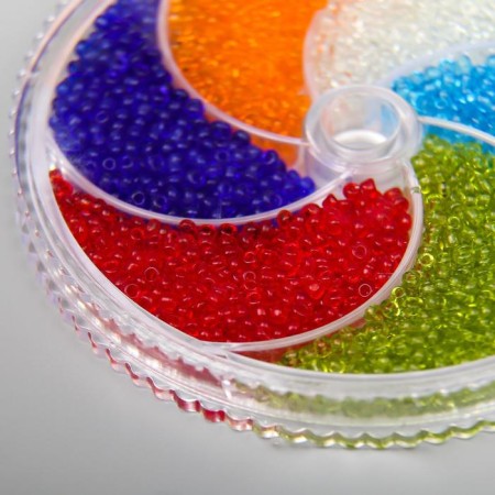 A set of beads for needlework "Zlatka No. 1" 6 colors, 11/0, transparent-2