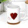 Sublimation mug "beloved sister" heart, with application