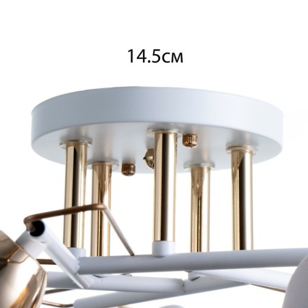 Adelela chandelier 5he27 40W white-gold 52x52x24 cm Bayerlux-6