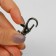 Metal carbine, 37 × 12 mm / 9 × 1.7 mm, 10 pcs, black nickel color