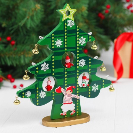 New Year's souvenir "Herringbone with backlight", green-2