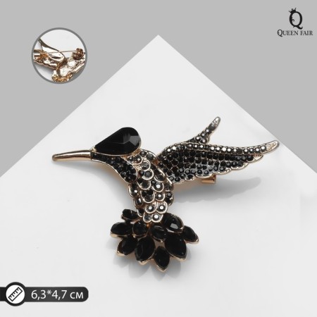 Book "Bird" hummingbirds, black color in gold