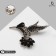 Book "Bird" hummingbirds, black color in gold